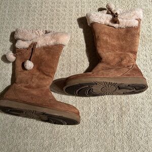 GUC UGG Australia Chestnut Plumdale Cuff Shearling Tall Sheepskin Boot